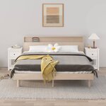vidaXL Tables de chevet 2 Pièces Blanc 40x35x61 5 cm Bois de pin massif