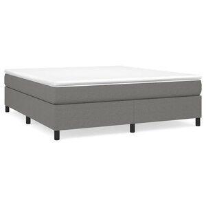 vidaXL Cadre de lit sans matelas gris foncé 180x200 cm tissu