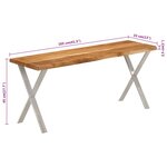 vidaXL Banc avec bord vivant 105 cm bois d'acacia massif
