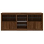 vidaXL Buffet avec lumières LED chêne marron 162x37x67 cm