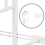 vidaXL Cadre de lit métal sans matelas et pied de lit blanc 100x200 cm
