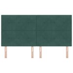 Tête de lit vidaXL capitonnée vert foncé 180 cm en velours