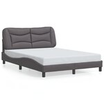 vidaXL Cadre de lit sans matelas gris 120x200 cm similicuir