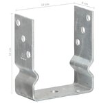 vidaXL Piquets de clôture 6 Pièces Argenté 12x6x15 cm Acier galvanisé