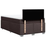 vidaXL Sommier à lattes de lit avec matelas Marron foncé 120x200 cm