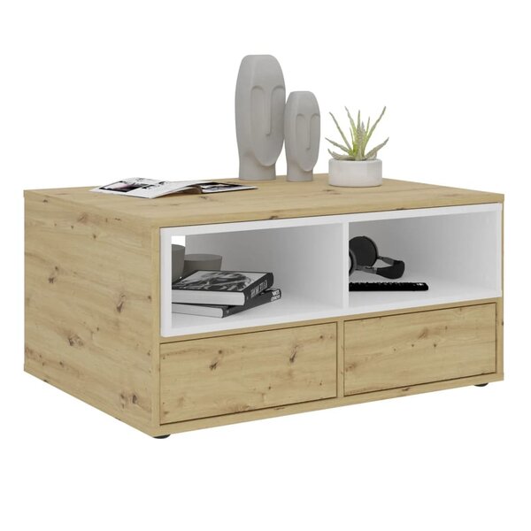FMD Table basse avec 2 compartiments ouverts 91 8x71 5x45 cm