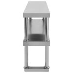 vidaXL Table de travail de cuisine avec étagère 120x60x150 cm Inox
