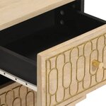 vidaXL Tables de chevet 2 Pièces 40x33x46 cm Bois de manguier solide