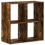 vidaXL Bibliothèque chêne fumé 68 5x32x68 5 cm bois d'ingénierie