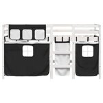 vidaXL Lit mezzanine pour enfants avec rideaux sans matelas 80x200 cm