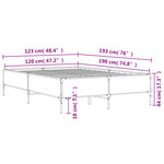 vidaXL Cadre de lit sans matelas noir 120x190 cm
