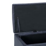 vidaXL Banc avec compartiment de rangement 116 cm Gris Similicuir daim