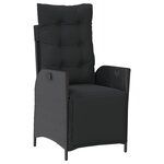 vidaXL Ensemble à manger de jardin coussins 7Pièces Noir Résine tressée