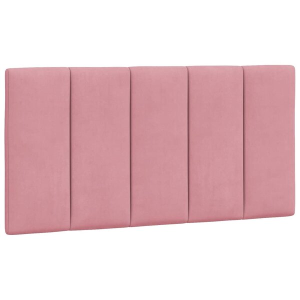 vidaXL Coussin de tête de lit rose 100 cm velours