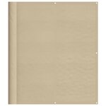 vidaXL Écran de balcon beige 120x700 cm 100  polyester oxford