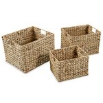 vidaXL Panier de rangement 3 Pièces Jacinthe d'eau