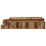 vidaXL lit de rangement en vieux bois 80x200 cm