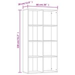 vidaXL Bibliothèque/Buffet Chêne sonoma 66x30x130 cm Bois d’ingénierie