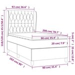 vidaXL Sommier à lattes de lit avec matelas Vert foncé 90x200 cm