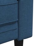 vidaXL Fauteuil Chesterfield bleu tissu