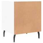 vidaXL Tables de chevet 2 Pièces blanc 40x40x50 cm bois d’ingénierie