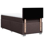 vidaXL Sommier à lattes de lit avec matelas Marron foncé 100x200 cm