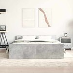 vidaXL Cadre de lit sans matelas gris béton 120x200 cm