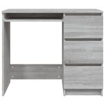 vidaXL Bureau Sonoma gris 90x45x76 cm Bois d'ingénierie