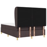 Lit à ressorts vidaXL avec matelas marron foncé 140x190 cm en tissu