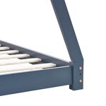 vidaXL Cadre de lit d'enfant Gris Bois de pin massif 80x160 cm