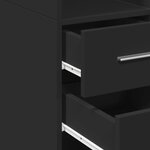 vidaXL Buffet haut noir 30x42 5x185 cm bois d'ingénierie