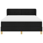 Lit Box Spring vidaXL avec Matelas  Noir  140x200 cm  Tissu