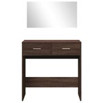 vidaXL Coiffeuse avec miroir chêne marron 80x39x80 cm