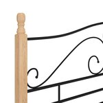 vidaXL Cadre de lit sans matelas noir métal 180x200 cm