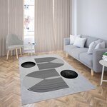 Tapis de salon SEVENTIES 160 x 230 cm - Gris
