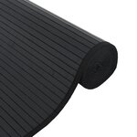 vidaXL Tapis carré noir 100x100 cm bambou