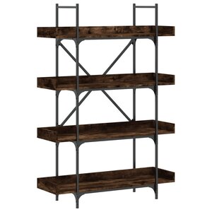 vidaXL Bibliothèque à 4 niveaux chêne fumé 100x33x145 5 cm