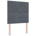 vidaXL Cadre de Lit Gris Foncé 90x190 cm Velours