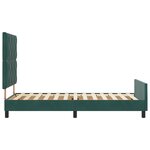 Cadre de lit vidaXL Vert foncé 100x200 cm Velours