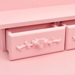 vidaXL Ensemble de coiffeuse avec tabouret Rose 50x59x136 cm Paulownia