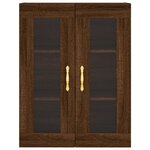 vidaXL Buffet haut Chêne marron 69 5x34x180 cm Bois d'ingénierie