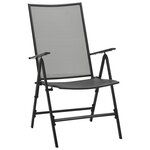 vidaXL Chaises pliables en maille lot de 4 Acier Anthracite