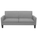 vidaXL Canapé à 3 places 180 x 65 x 76 cm Gris clair