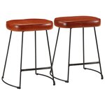 vidaXL Tabourets de bar lot de 2 marron foncé 40x29 5x53 cm