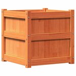 vidaXL Jardinières 2 Pièces cire marron bois de pin massif
