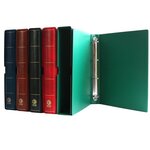 Album INITIA : étui + reliure (Noir) - Classeur à anneaux pour timbres