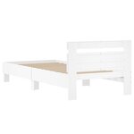 vidaXL Cadre de lit et tête de lit blanc 100x200 cm bois d'ingénierie