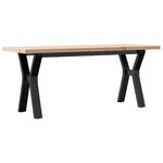 vidaXL Table basse cadre en Y 110x40x45 5 cm bois de pin massif fonte