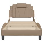 vidaXL Cadre de lit sans matelas cappuccino 90x190 cm similicuir