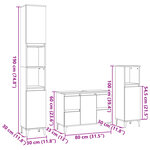 vidaXL Ensemble de meubles de salle de bain 3 Pièces chêne sonoma